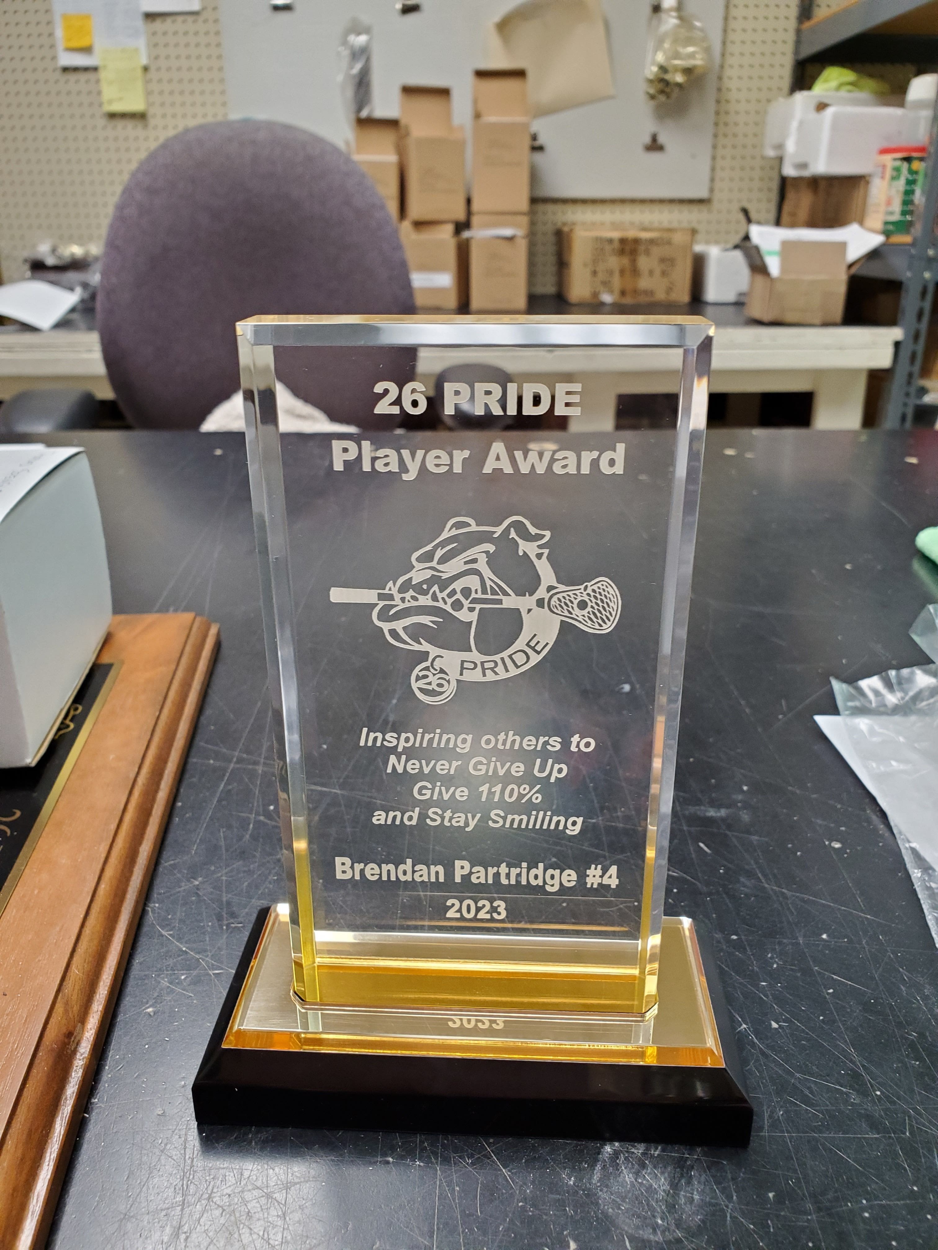 26 Pride Player Award