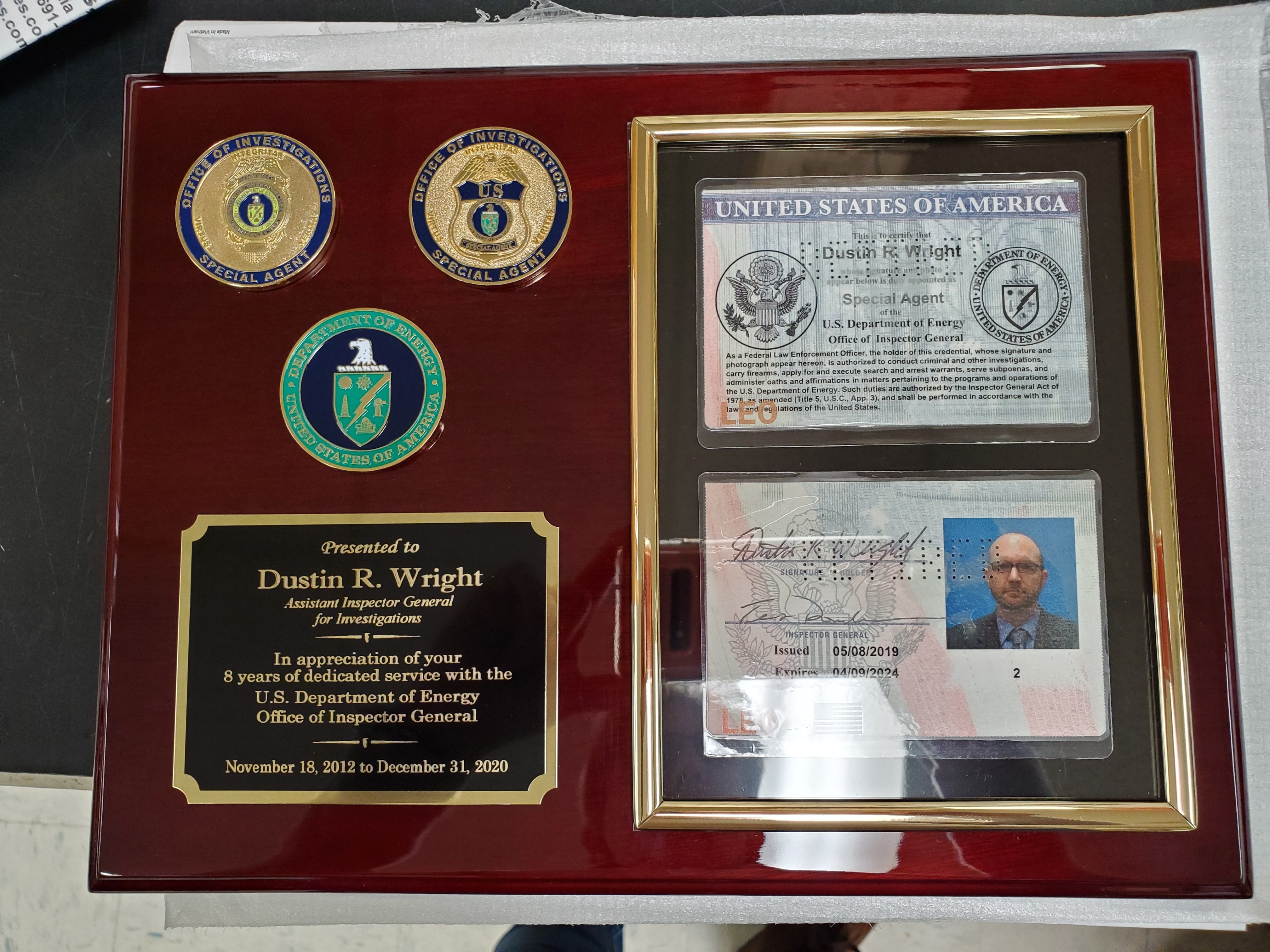 United States Of America Special Agent Badges and ID Card