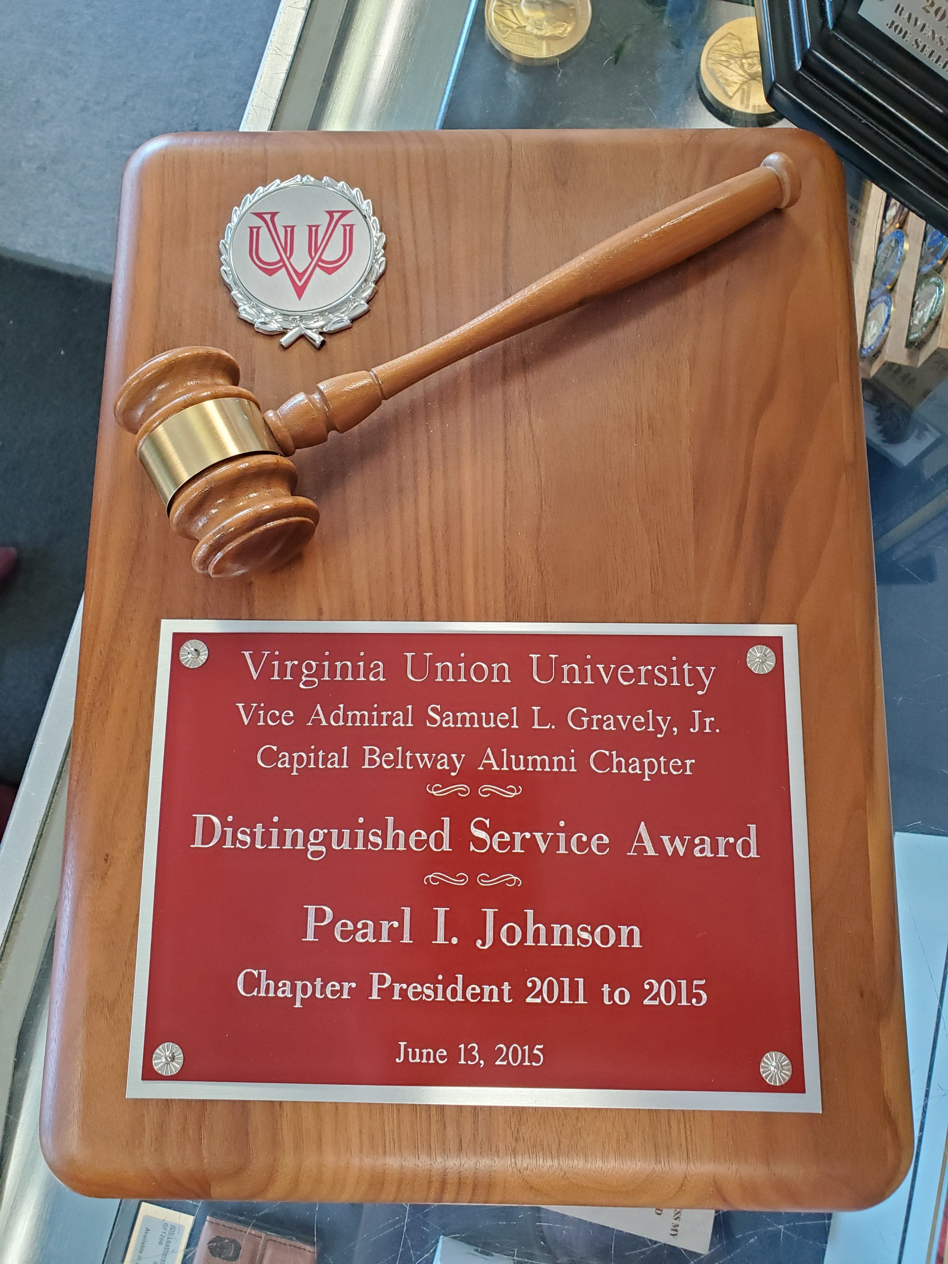 Virginia Union University Distinguished Service Award